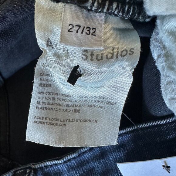 Acne Studios Skin 5 in Deep Mid Rise Denim L. Nyg. 23 Jeans Blue Size 27/32 - Picture 5 of 7